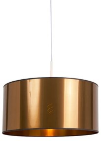 Lampada a sospensione di design bianca con paralume in rame 50 cm - Combi 1