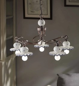 Ferroluce Classic  Roma lampadario 5 luci C402-5