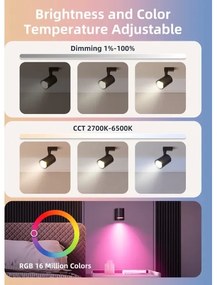 Set di 2 lampadine LED RGBW dimmerabili GU10 6,5W/230V 2700-6500K Wi-Fi - Aigostar