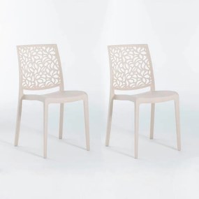 Sedia da giardino London Stone NEW GARDEN crema, set da 2 pezzi