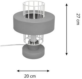 Lampada da tavolo VOLTA 1xE27/15W/230V grigio