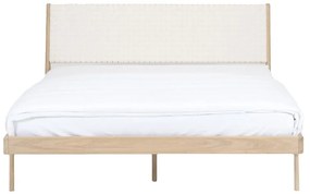 Letto matrimoniale in rovere bianco/naturale 180x200 cm Fawn - Gazzda