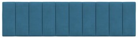 Cuscino testiera blu 180 cm in velluto