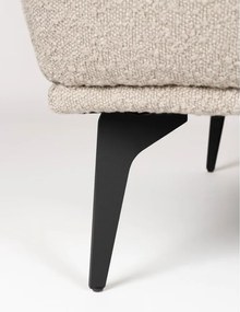 Divano beige allungabile con rivestimento in bouclé 184 cm Cielke – White Label