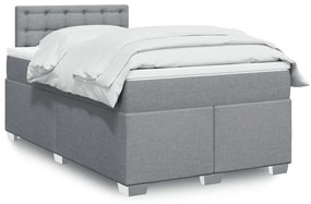 Giroletto A Molle Con Materasso Grigio Chiaro 120x200cm Tessuto /