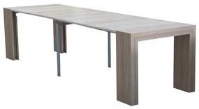 Tavolo console allungabile struttura in folding finitura olmo 90x50-300 cm