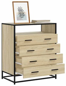 Cassettiera Rovere Sonoma 70x41x83,5 Cm İn Legno Multistrato /
