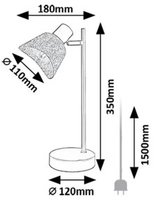 Rabalux 74018 - Lampada da tavolo FARELIA 1xE14/10W/230V