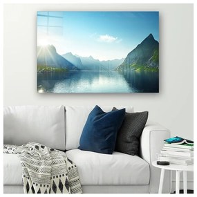 Pittura su vetro 100x70 cm Fjord - Wallity