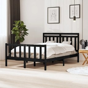 Giroletto Nero İn Legno Massello 140x190 Cm /
