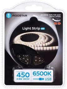 Aigostar - Striscia LED 2m LED/4,9W/5V 6500K IP65 nero