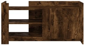 Tavolino salotto rovere fumo 100x50x50 cm in legno multistrato