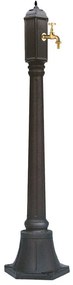 Fontana a colonna FONTANA IN ALLUMIO GINA ANTRACITE in alluminio H 80 cm, 26 x 18 cm