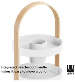 Organizer da bagno in legno in colore bianco e naturale Bellwood - Umbra