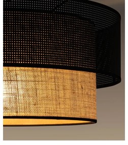 Plafoniera BORHO 1xE27/60W/230V nero/iuta