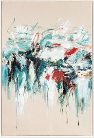 Quadro dipinto a mano con cornice in legno Hurricane