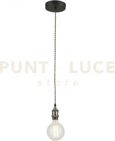 Lampadario a sospensione vintage rame 1 luce attacco e27 126cm