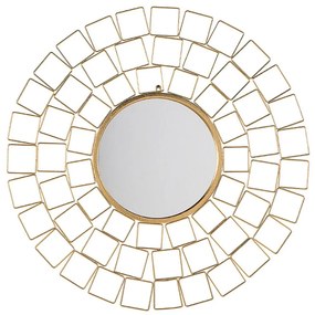 Specchio da parete ø90 cm in color oro LABRIT Beliani