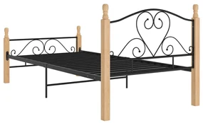 Giroletto nero in metallo 100x200 cm