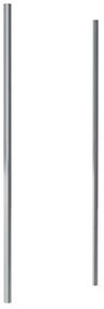 Pannello laterale per box doccia Slimline L 90 x H 195cm, Sp. 6 mm vetro vetro senza finitura / trasparente profilo in alluminio argento anodizzato