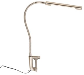 Lampada da tavolo Clamp in acciaio con LED con dimmer tattile - Lionard