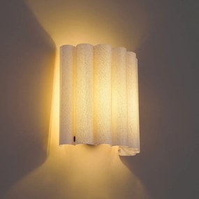 Lampada da parete Japandi Beige con lino 26 cm - Scallop