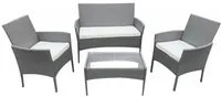 SALOTTO ANNIE GRIGIO, SET DA 4 PEZZI, CASA COLLECTION