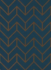Tapete Tesselation von Harlequin - Marine/ Copper