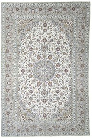 Kashan Tappeto 240x370 Beige (Iran) Annodato A Mano