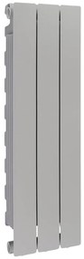 Radiatore acqua calda PRODIGE MODERN in alluminio, 3 elementi, interasse 800 mm, silver