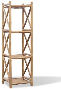 Scaffale A 4 Piani İn Legno Di Bambù /