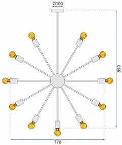 LAMPADA DA SOFFITTO PENSILE APP259-18C