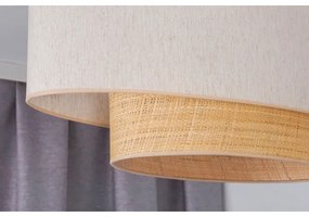 Duolla - Lampadario a sospensione con filo DOUBLE OVAL NATURE 2xE27/15W/230V color crema/beige