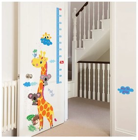 Adesivo per bambini - metro per porta o parete 60x120 cm Giraffe &amp; Koalas - Ambiance