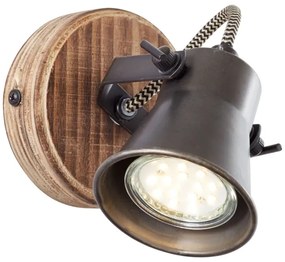 Brilliant - Applique orientabile da parete SEED 1xGU10/5W/230V nero/marrone