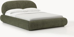 Letto imbottito in teddy bouclé con contenitore Alba