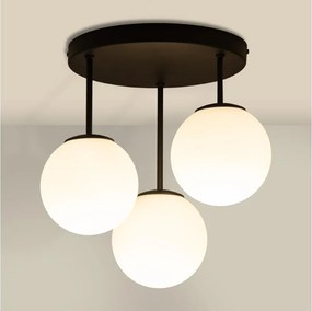 Lampadario a plafone MOONLIGHT 3xE27/15W/230V nero