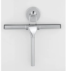 WENKO 20877100-Raschietto VACUUM-LOC RUND STAH 24,5x25 cm acciaio inossidabile/lucido cromo/argento