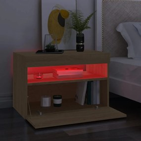 Mobili porta tv con led 2 pz rovere sonoma 60x35x40 cm