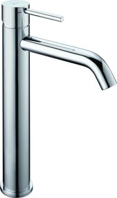 Rubinetto per lavabo getto laminare cristallino TAYRONA cromato lucido HUBER H 28.7 cm