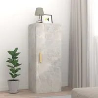 Armadietto a Muro Grigio Cemento 34,5x34x90cm Legno Multistrato cod mxl 32968