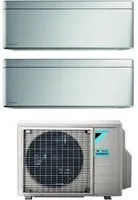 Climatizzatore Condizionatore Daikin Bluevolution Dual Split Inverter serie STYLISH TOTAL SILVER 9+9 con 2MXM40A R-32 Wi-Fi Integrato 9000+9000 Colore Grigio Garanzia Italiana