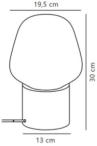 Nordlux - Lampada da tavolo CHRISTINA 1xE27/25W/230V calcestruzzo/nero