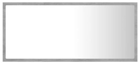Specchio da bagno a led grigio 90x8,5x37 cm in acrilico