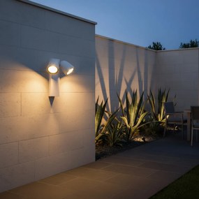 Applique da Esterno Orientabile IP65 2xGU10 serie AXIS - Bianca