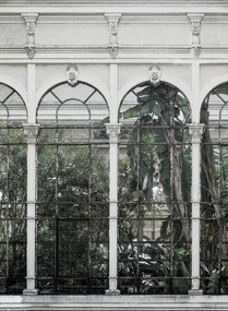 Rebel Walls Carta da parati panoramica Dove Gardens - White