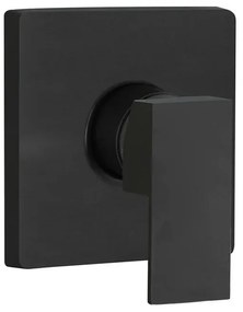 Miscelatore doccia incasso nero opaco in ottone design squadrato Kubo