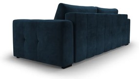 Divano letto in velluto blu scuro Luca - Milo Casa