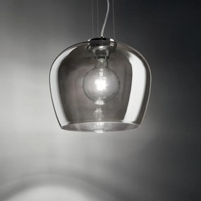 Sospensione Vintage-Decò Blossom Metallo Ambra 1 Luce E27