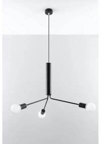 Lampadario a sospensione con filo DUOMO 3D 3xE27/60W/230V nero